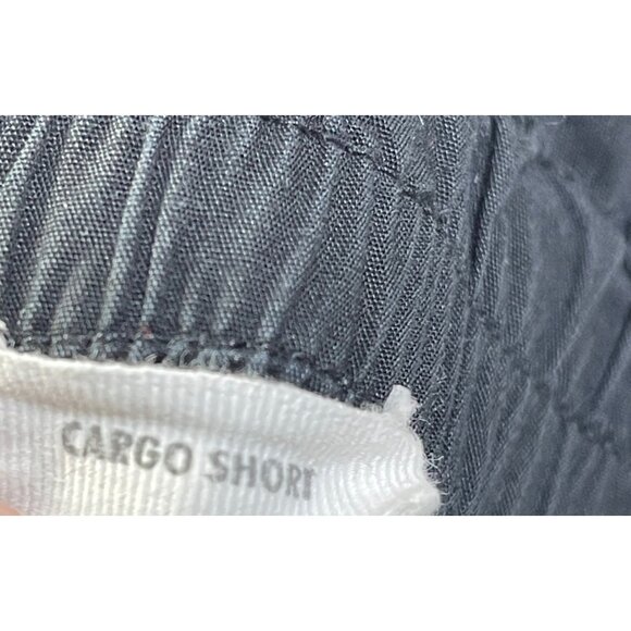 2 Pair Loft Outlet Cargo Shorts Black White Elastic Waist Size M Medium Cotton - Picture 6 of 9